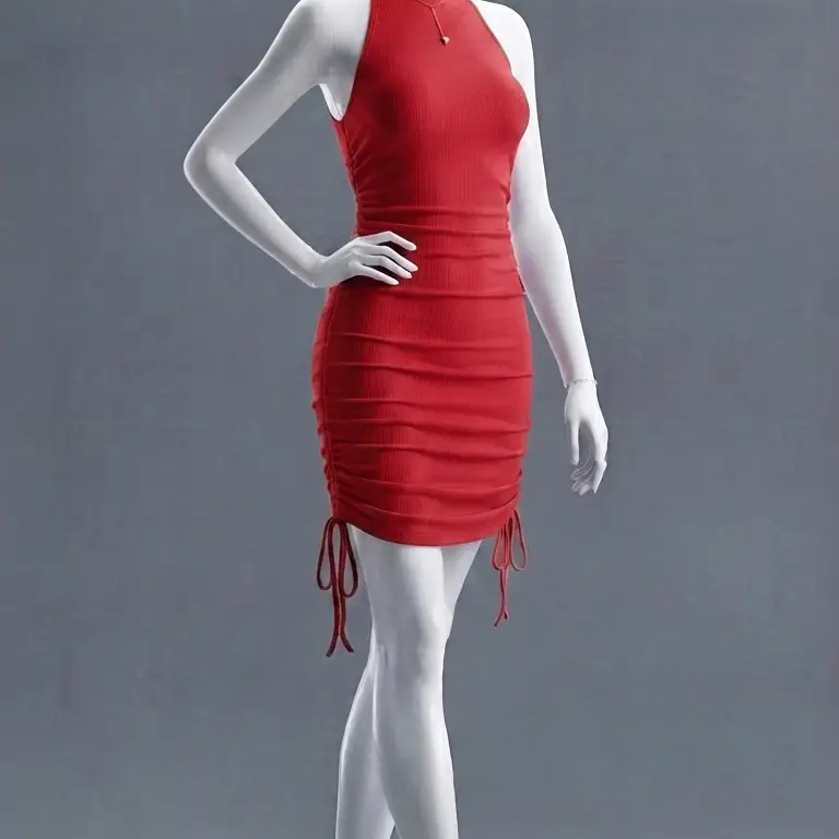 Vestido tipo Bodycon mini con detalles ruched's photo #4