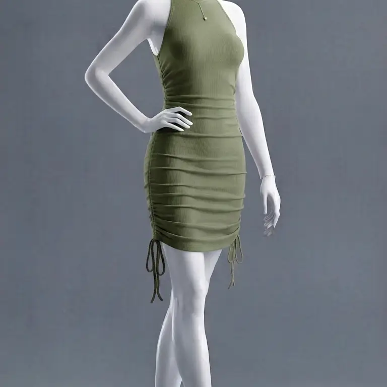 Vestido tipo Bodycon mini con detalles ruched's photo #1