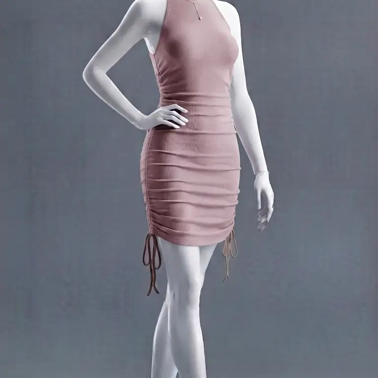 Vestido tipo Bodycon mini con detalles ruched's photo #2