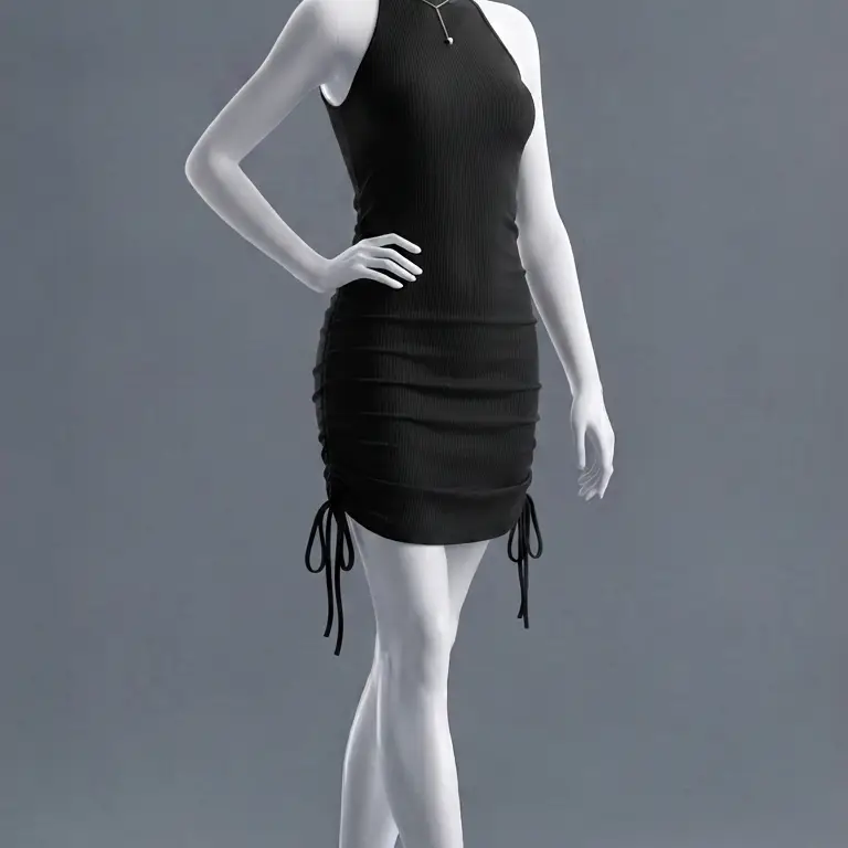 Vestido tipo Bodycon mini con detalles ruched's photo #1